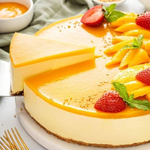 Receta de tarta de queso con mango 437135621_122194451246004107_7612708422832683133_n