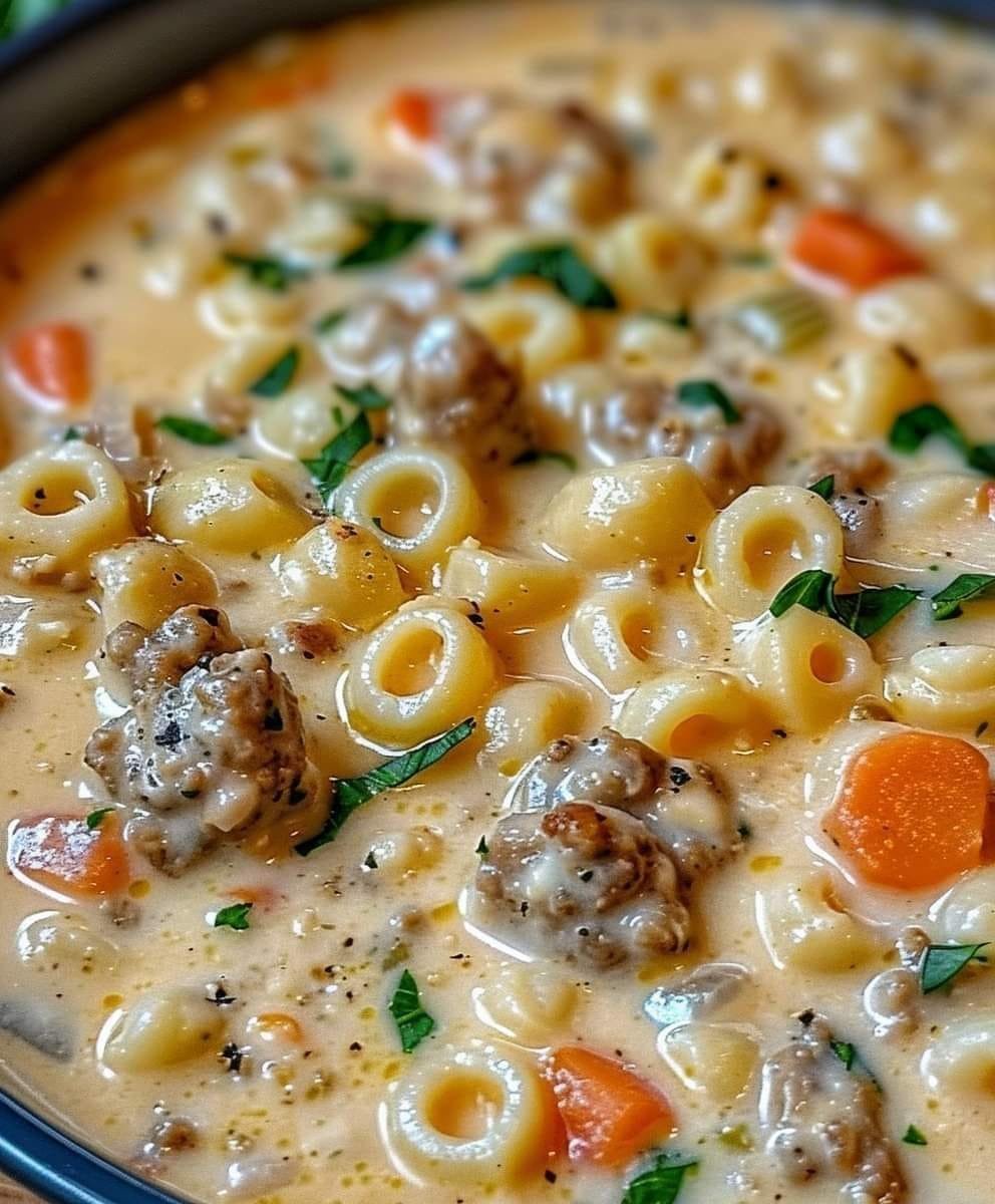 Creamy Parmesan Italian Sausage Ditalini Soup. 464326293_3870836919869047_966324135092123619_n
