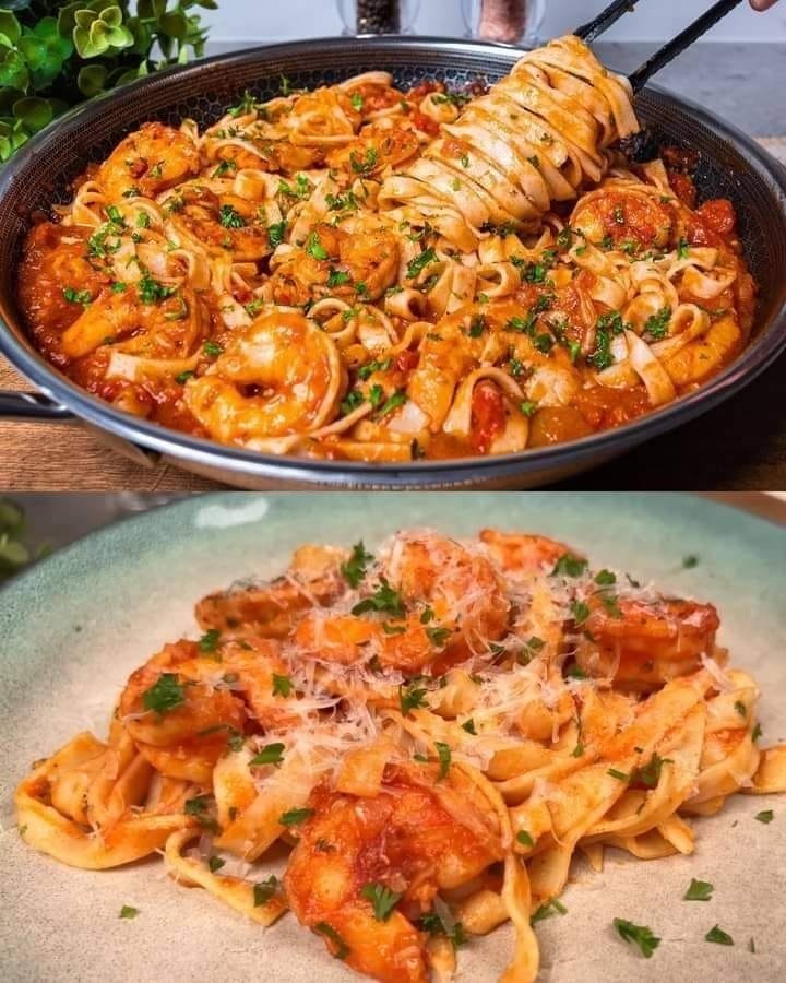 Shrimp Tagliatelle in Tomato Sauce 471270321_1626126788030102_1806403075725626271_n
