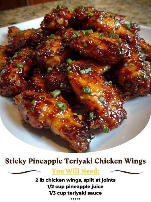 Sticky Pineapple Teriyaki Chicken Wings 644301959_122114324787198427_3081189008283665255_n